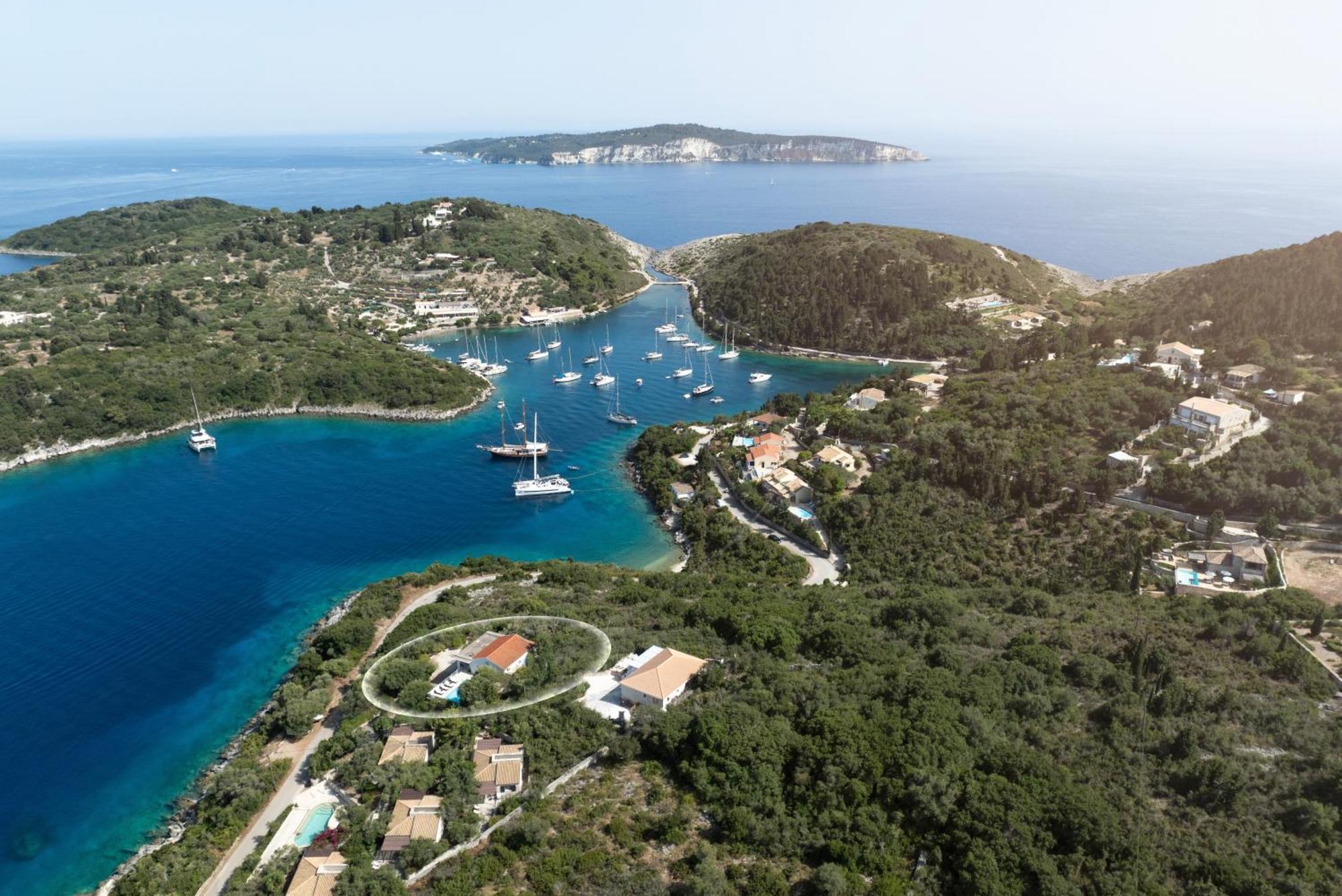 Vila Lioniskari Seaviews - Paxoi'S Private Pool Oasis Porto Ozias Exteriér fotografie